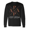 Lustiger Papa Est 2014 Papa Seit 2014 Papa 2014 Langarmshirts Geschenkideen