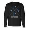 Lustiger Papa Est 2018 Papa Seit 2018 Papa Geburtsjahr 2018 Langarmshirts Geschenkideen