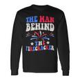 The Man Behind The Firecracker 4Th Of July Gender Reveal Dad Long Sleeve T-Shirt Gifts ideas