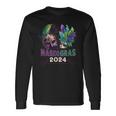Mardi Gras 2024 Jester Feather Masks Carnival Parade Party Long Sleeve T-Shirt Gifts ideas