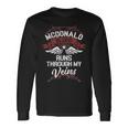 Mcdonald Blood Runs Through My Veins Last Name Family Long Sleeve T-Shirt Gifts ideas