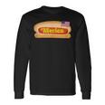 'Merica Hot Dog Flag Patriotic American Flag Hot Dog Long Sleeve T-Shirt Gifts ideas