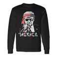 'Merica Trump Happy 4Th Of July Trump American Flag Long Sleeve T-Shirt Gifts ideas