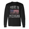 Michigan Usa Flag Made In Michigan Long Sleeve T-Shirt Gifts ideas