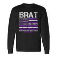 Military Brat Purple Up American Flag April Military Child Long Sleeve T-Shirt Gifts ideas