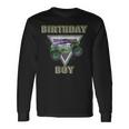 Monster Truck Birthday Boy Vintage Retro Sunset For Boys Long Sleeve T-Shirt Gifts ideas