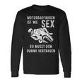 With Motorradfahren Ist Wie Sex Motif Langarmshirts Geschenkideen