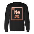 Neon Element Orange Periodic Table Nerd Retro Chemistry Long Sleeve T-Shirt Gifts ideas