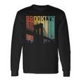 New York City Brooklyn Bridge Vintage Retro Skyline Nyc Ny Long Sleeve T-Shirt Gifts ideas