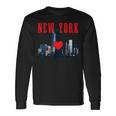New York City Nyc Ny Skyline Statue Of Liberty Heart Long Sleeve T-Shirt Gifts ideas