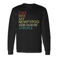 Newfypoo Dog Owner Beer Lover Quote Vintage Retro Long Sleeve T-Shirt Gifts ideas