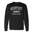 Newport Rhode Island Ri Vintage Established Sports Long Sleeve T-Shirt Gifts ideas