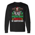Be Nice To The Corrections Sergeant Santa Christmas Long Sleeve T-Shirt Gifts ideas