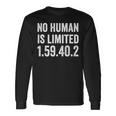 No Human Is Limited Marathon Record Running Time 159492 Long Sleeve T-Shirt Gifts ideas