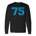 Number 75 Varsity Distressed Vintage Sport Team Player's Long Sleeve T-Shirt Gifts ideas