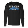 Ny State Of Mind New York City Souvenir Skyline Long Sleeve T-Shirt Gifts ideas