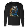 Obra De Arte De Tigre Animal Arte Camiseta de manga larga Ideas de regalos