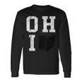 Ohio Map Oh Home Shape State Vintage Grunge Long Sleeve T-Shirt Gifts ideas