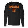 Omaha 18 Football Call Sign Graphic QuarterbackLong Sleeve T-Shirt Gifts ideas