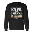 Papa Der Mann Der Alles Kannater Papa Father's Day Langarmshirts Geschenkideen