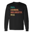 Papa Grillmeister Husband Hero Langarmshirts Geschenkideen