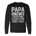 Papa Knows Everythingintage Opa Dad Witzeatertag Kapuzenjacke Langarmshirts Geschenkideen