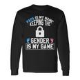 Papa Is My Name Keeping Gender Is My Game Baby Reveal Long Sleeve T-Shirt Gifts ideas