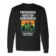 Papasaurus & Sonsaurus Équipe Chaos Parfait Père T-shirt à manches longues Idées cadeaux