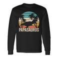 Papasaurus T-Rex Papa Dad Dino Dinosaur Langarmshirts Geschenkideen