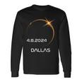 Path Of Totality America Total Solar Eclipse 2024 Dallas Long Sleeve T-Shirt Gifts ideas