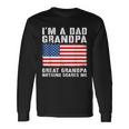 Patriotic American Flag Dad Grandpa Great Grandpa Graphic Long Sleeve T-Shirt Gifts ideas