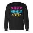 Personalisiertes Langarmshirts Beste Kornelia Ever, Buntes Design Geschenkideen