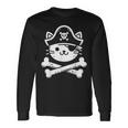 Pirate Cat Crossbones Cat Lover Cats Kitten Owner Long Sleeve T-Shirt Gifts ideas