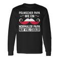 Polnischer Papa Polenateratertag Pole Polnisches Langarmshirts Geschenkideen