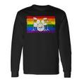 Pride Rainbow Flag Drum Kit Drummer Shadow Long Sleeve T-Shirt Gifts ideas