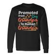 Promoted From Dog Grandpa To Human Grandpa Father's Day Long Sleeve T-Shirt Gifts ideas