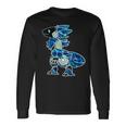 Protogen Furry Fursuit Fursona Blue Sea Pattern Langarmshirts Geschenkideen