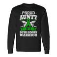 Proud Aunty Of A Scoliosis Warrior Awareness Ribbon Advocate Long Sleeve T-Shirt Gifts ideas
