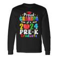 Proud Grandpa Of A 2024 Pre-K Graduate Matching Family Grad Long Sleeve T-Shirt Gifts ideas