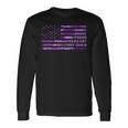 Purple Up Military Kid Us Flag Military Child Month Adult Long Sleeve T-Shirt Gifts ideas