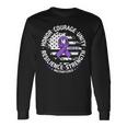 Purple Up For Military Kid Us Flag Cool Military Child Month Long Sleeve T-Shirt Gifts ideas