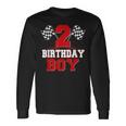 Race Car 2Nd Birthday Boy 2 Toddler Racing Car Driver Long Sleeve T-Shirt Gifts ideas