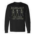 Radiologist Dabbing Skeleton X-Ray Radiology Langarmshirts Geschenkideen