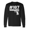 Rapper 187 With Hashtag Ratchet And Gangster Motif Langarmshirts Geschenkideen