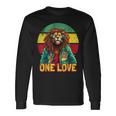 Rasta Lion Reggae Music One Love Graphic Long Sleeve T-Shirt Gifts ideas