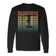 Retro Balance Beam Repetitive Vintage Bb Gymnast Long Sleeve T-Shirt Gifts ideas