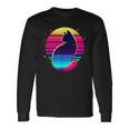 Retro Cat Eclipse Vintage Style Long Sleeve T-Shirt Gifts ideas