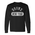 Retro Cool Vintage Bronx New York Distressed College Style Long Sleeve T-Shirt Gifts ideas