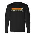 Retro Distressed Houston Baseball Space City Long Sleeve T-Shirt Gifts ideas