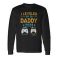 Retro I Leveled Up To Daddy 2024 First Time Dad Long Sleeve T-Shirt Gifts ideas